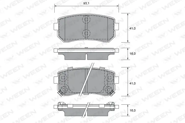 Brake Pad Set, disc brake (151-2571)