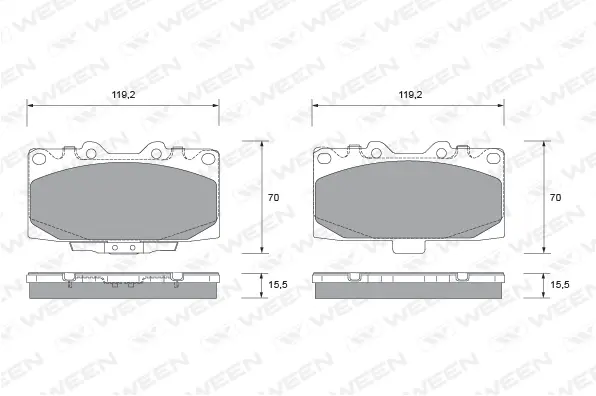 Brake Pad Set, disc brake (151-2276)