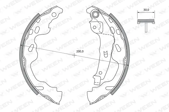 Brake Shoe Set (152-2136)