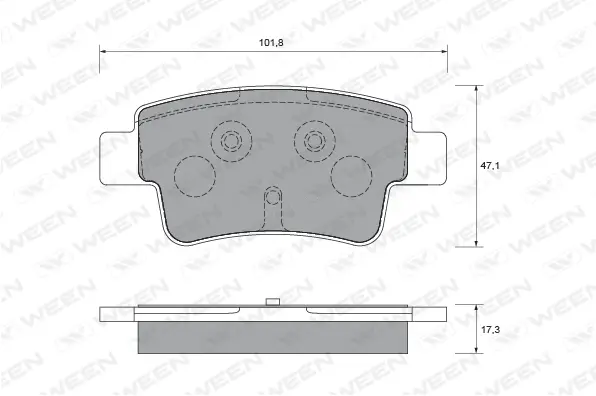 Brake Pad Set, disc brake (151-1795)