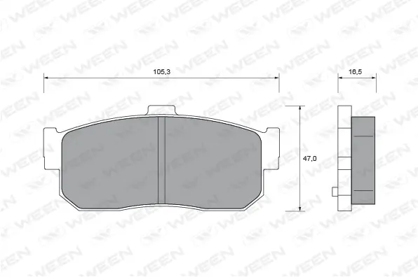 Brake Pad Set, disc brake (151-1692)