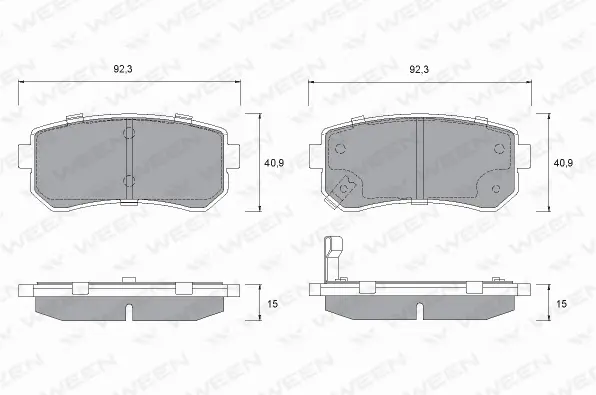 Brake Pad Set, disc brake (151-1184)