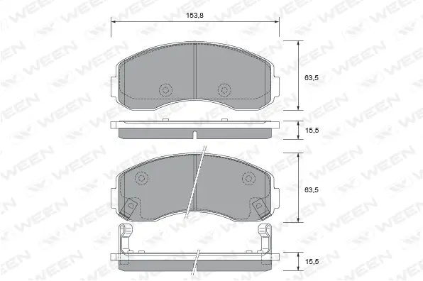 Brake Pad Set, disc brake (151-2713)