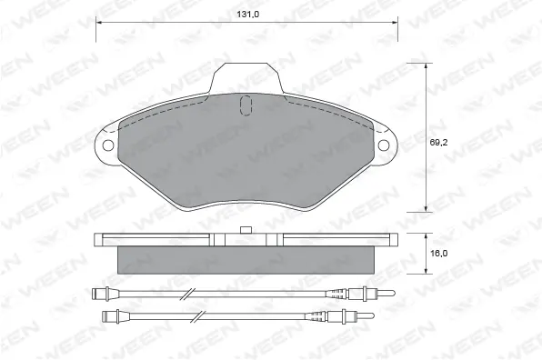 Brake Pad Set, disc brake (151-1638)