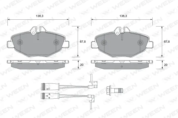 Brake Pad Set, disc brake (151-1935)