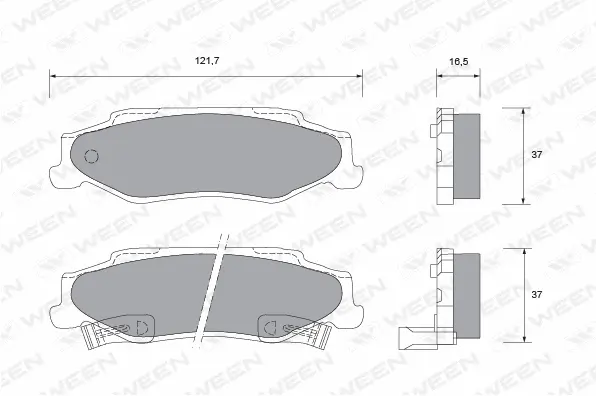 Brake Pad Set, disc brake (151-1398)