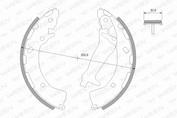 Brake Shoe Set (152-2501)