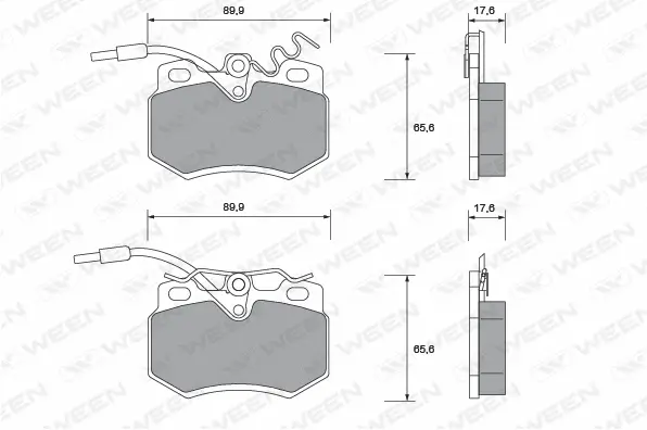 Brake Pad Set, disc brake (151-1008)