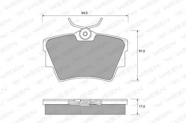 Brake Pad Set, disc brake (151-1892)
