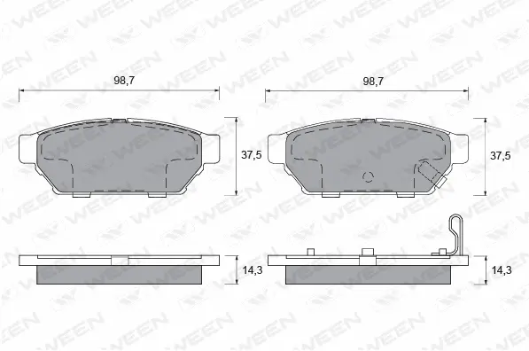 Brake Pad Set, disc brake (151-2107)