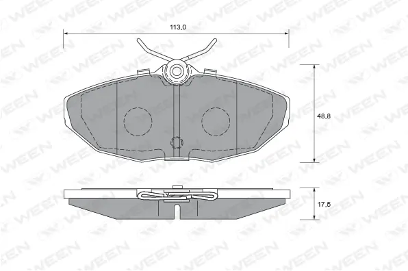 Brake Pad Set, disc brake (151-1911)
