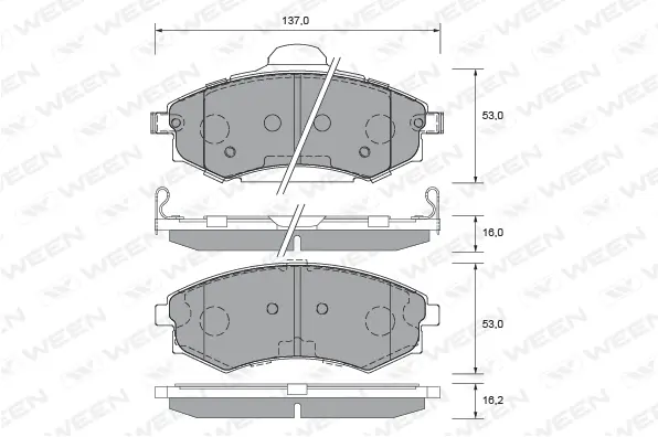 Brake Pad Set, disc brake (151-2235)