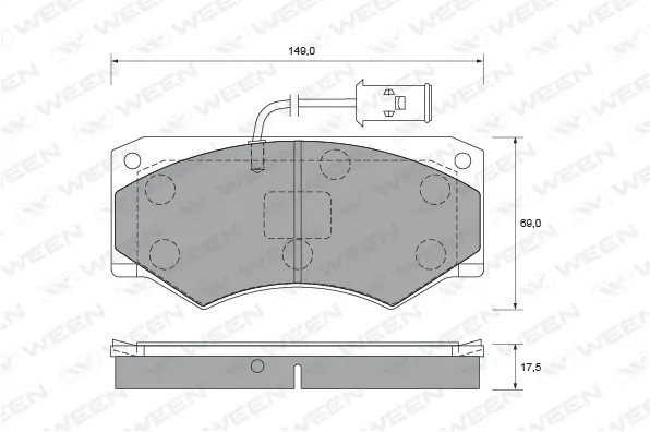 Brake Pad Set, disc brake (151-1741)