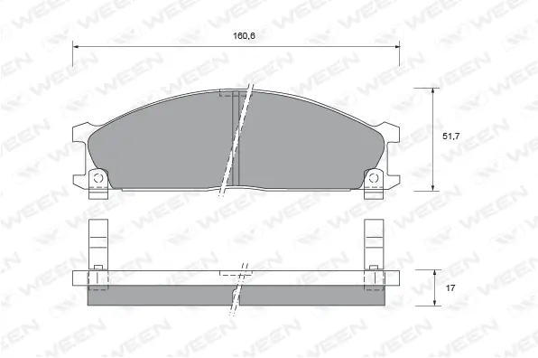 Brake Pad Set, disc brake (151-1428)
