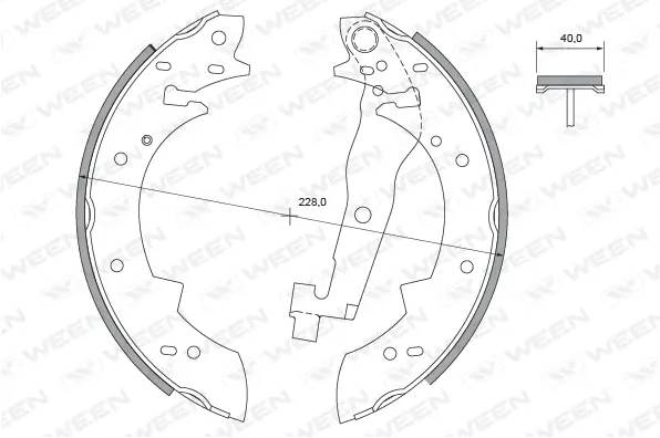Brake Shoe Set (152-2288)