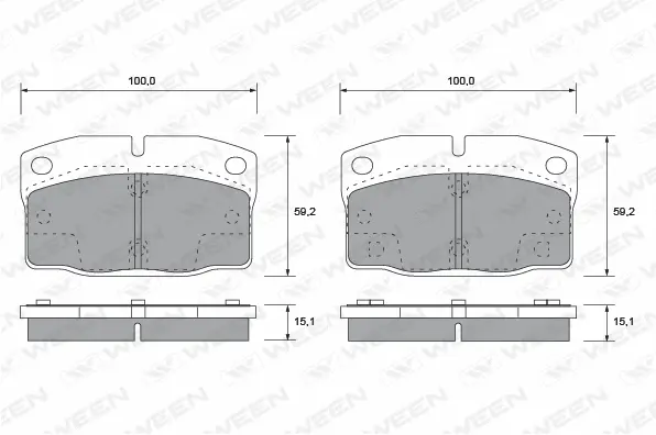 Brake Pad Set, disc brake (151-1178)