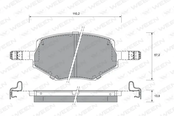 Brake Pad Set, disc brake (151-2123)