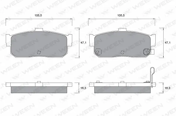 Brake Pad Set, disc brake (151-2251)