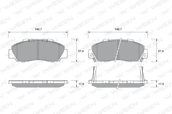 Brake Pad Set, disc brake (151-2190)