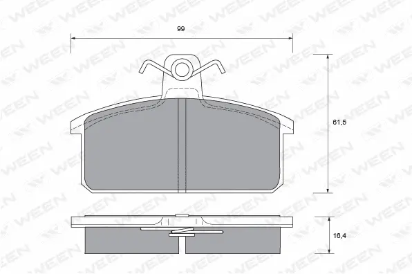 Brake Pad Set, disc brake (151-1389)