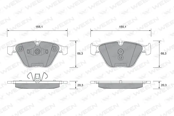 Brake Pad Set, disc brake (151-2659)