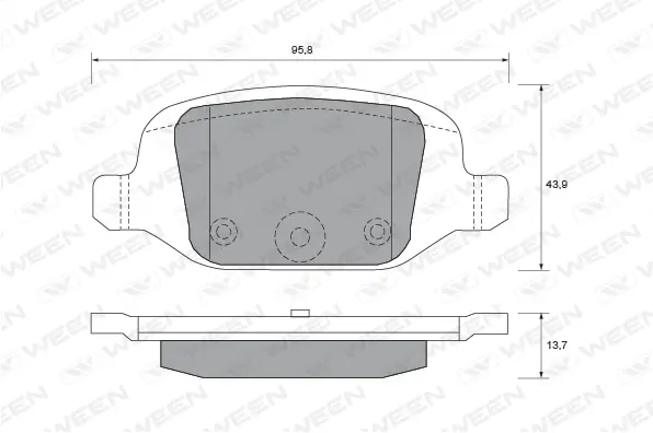 Brake Pad Set, disc brake (151-1832)