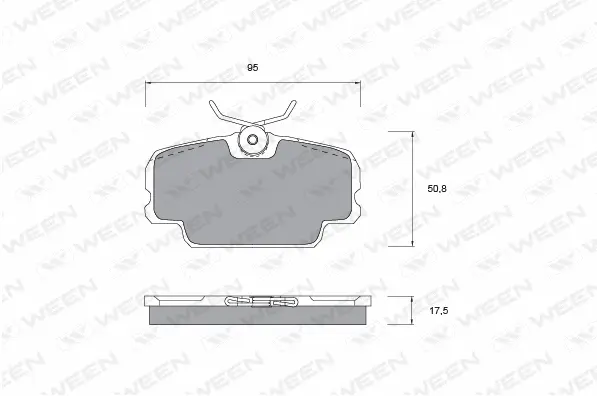 Brake Pad Set, disc brake (151-1004)