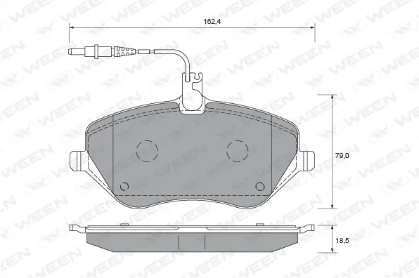 Brake Pad Set, disc brake (151-1851)