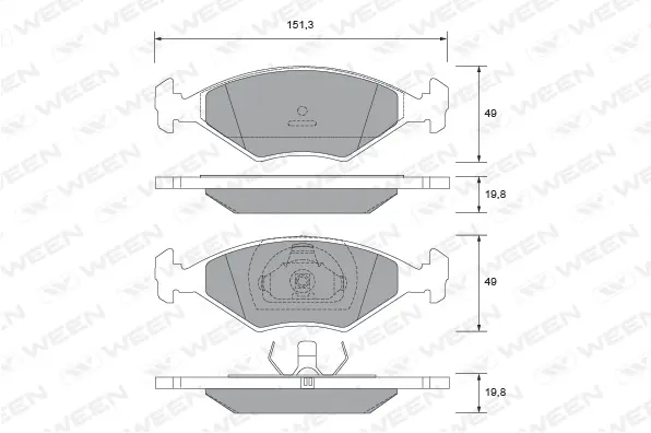 Brake Pad Set, disc brake (151-2686)