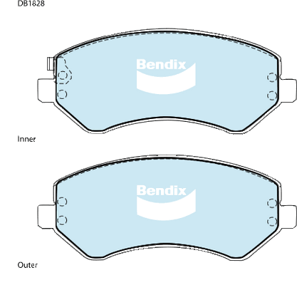 Brake Pad Set, disc brake (DB1828 4WD)