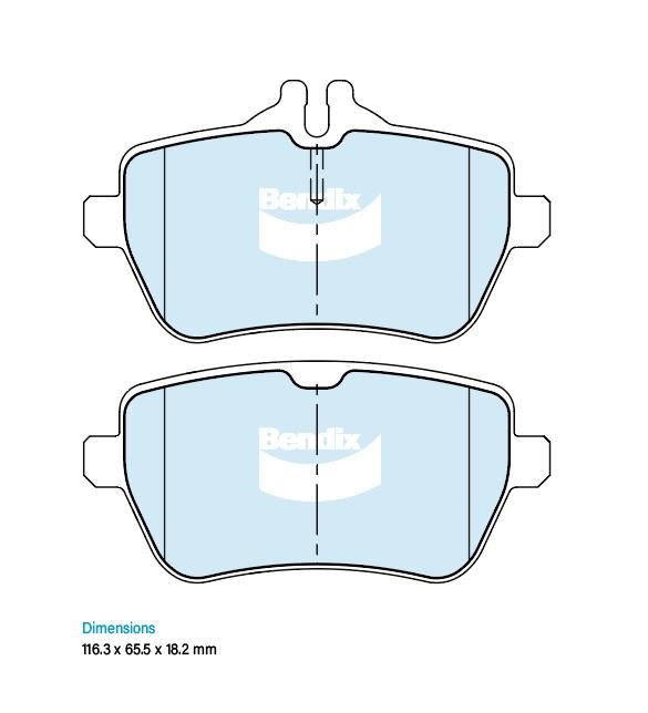 Brake Pad Set, disc brake (DB2580 EURO+)
