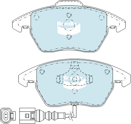 Brake Pad Set, disc brake (DB1849 EURO+)
