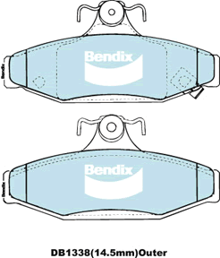 Brake Pad Set, disc brake (DB1338 4WD)