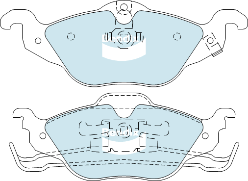 Brake Pad Set, disc brake (DB1424 GCT)