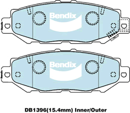 Brake Pad Set, disc brake (DB1396 GCT)