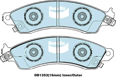 Brake Pad Set, disc brake (DB1353 GCT)