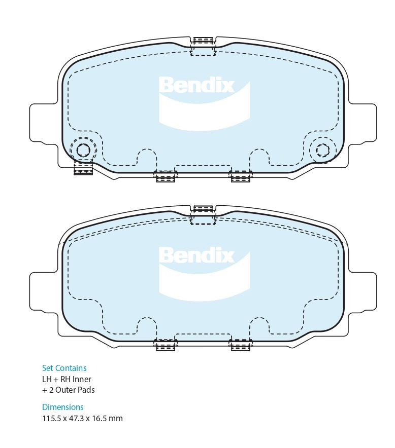 Brake Pad Set, disc brake (DB2654 4WD)