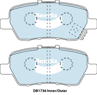Brake Pad Set, disc brake (DB1736 GCT)