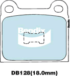 Brake Pad Set, disc brake (DB128 GCT)