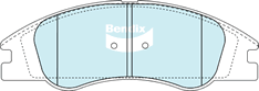 Brake Pad Set, disc brake (DB1727 GCT)