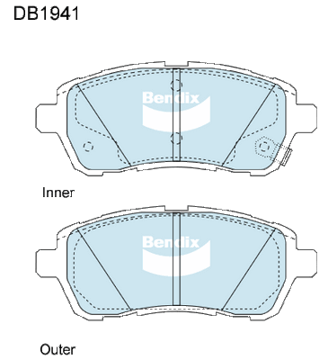 Brake Pad Set, disc brake (DB1941 GCT)