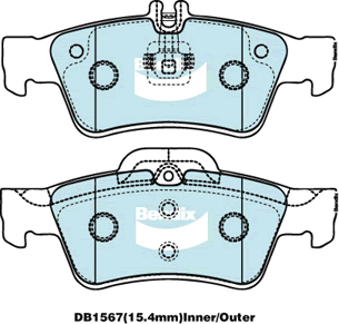 Brake Pad Set, disc brake (DB1657 EURO+)