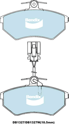 Brake Pad Set, disc brake (DB1327 EURO+)