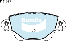 Brake Pad Set, disc brake (DB1697 GCT)