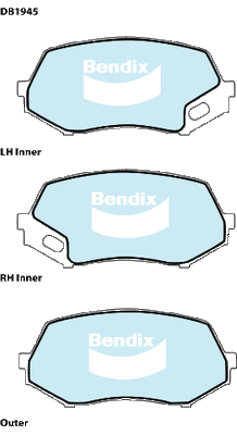 Brake Pad Set, disc brake (DB1945 HD)