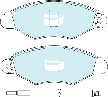 Brake Pad Set, disc brake (DB2026 EURO+)
