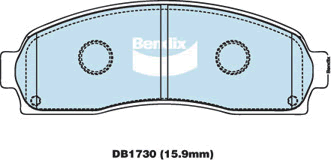 Brake Pad Set, disc brake (DB1730 4WD)