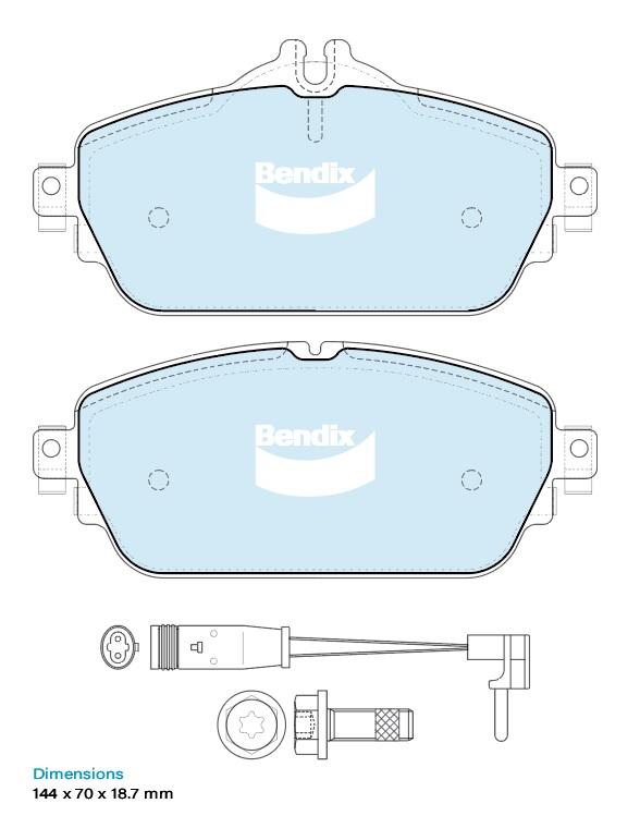 Brake Pad Set, disc brake (DB2403 GCT)