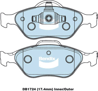 Brake Pad Set, disc brake (DB1724 GCT)