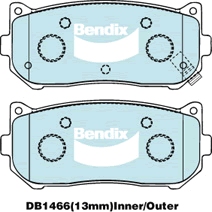 Brake Pad Set, disc brake (DB1466 GCT)